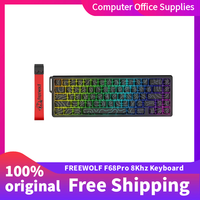 FREEWOLF F68/F68Pro Magnetic Axis Mechanical Keyboard Seven Color Fast Response Ultra-low Latency Gaming Keyboard Accessories
