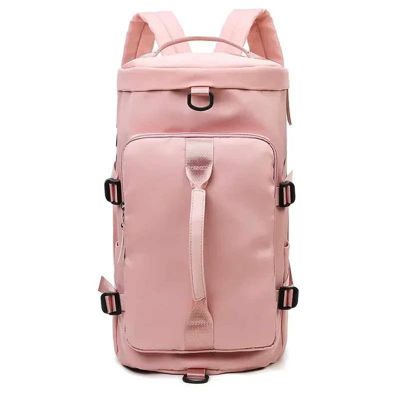 Bolsa de viaje impermeable de gran capacidad, almacenamiento de zapatos independiente, separación seca y húmeda, bolsa de equipaje de hombro