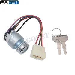 Ignition Starter Switch Assembly with Keys T4625-B0100 for Kioti CK DK DS RX Tractors T4520-75174
