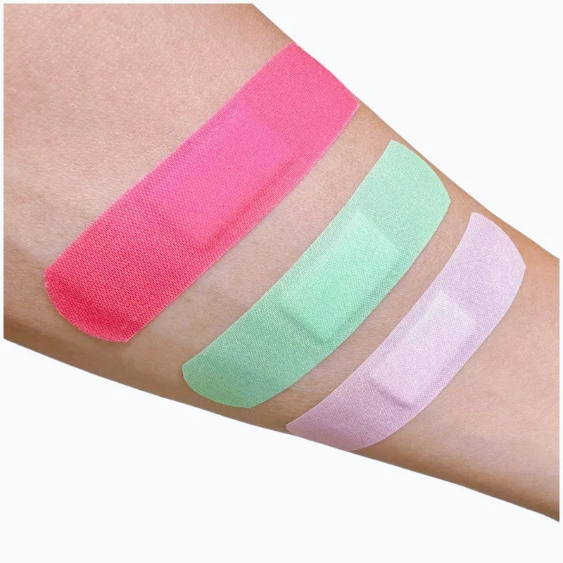 10 pçs doce colorido dos desenhos animados à prova dwaterproof água curativo ferida hemostasia pé ok bandagem bonito bandaids emergência