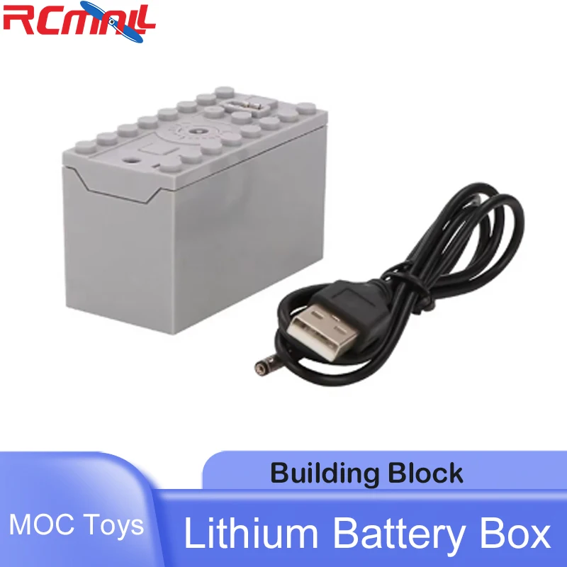 Caja de batería de litio recargable MOC, piezas técnicas de potencia multifunción, Control de funciones de energía para juguetes de bloques de construcción 8878