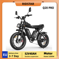 Ridstar Q20Pro Adult E-bike  2000W Motor Electric Bicycle 52V40AH Battery E-Mountain Bike 20 Inch Fat Tire Men's Electric Bike