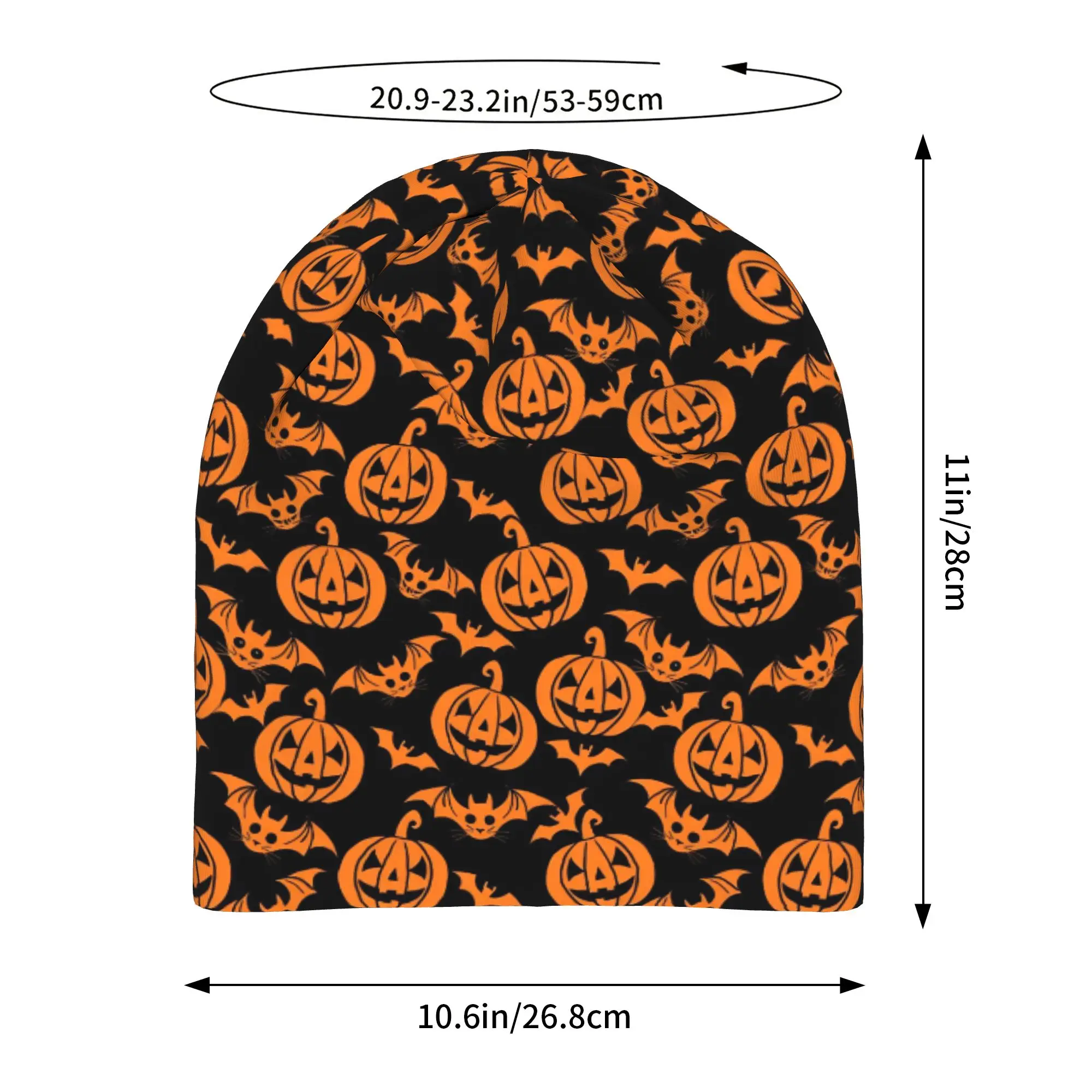 Halloween Ghost Pumpkin Spooky Trick Or Treat Witch Skull Cap Beanie Breathable  Gym Workout Hat for Men Women