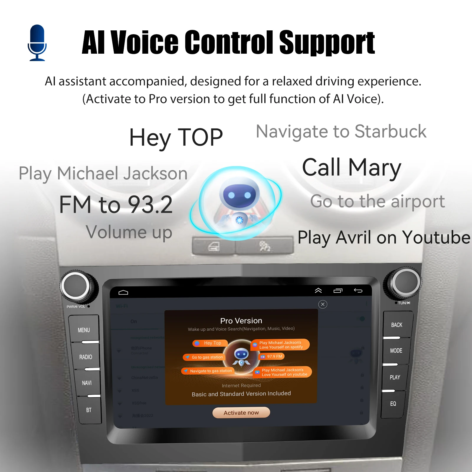 ESSGOO Negro Carplay Inalámbrico Android AUTO Para Opel/Vauxhall Corsa D Astra H Zafira Android 14 GPS Navegación Control Voz IA 7 Pulgadas Pantalla Táctil IPS Radio Coche WIFI BT Mandos Volante RDS FM Mirror Link 4