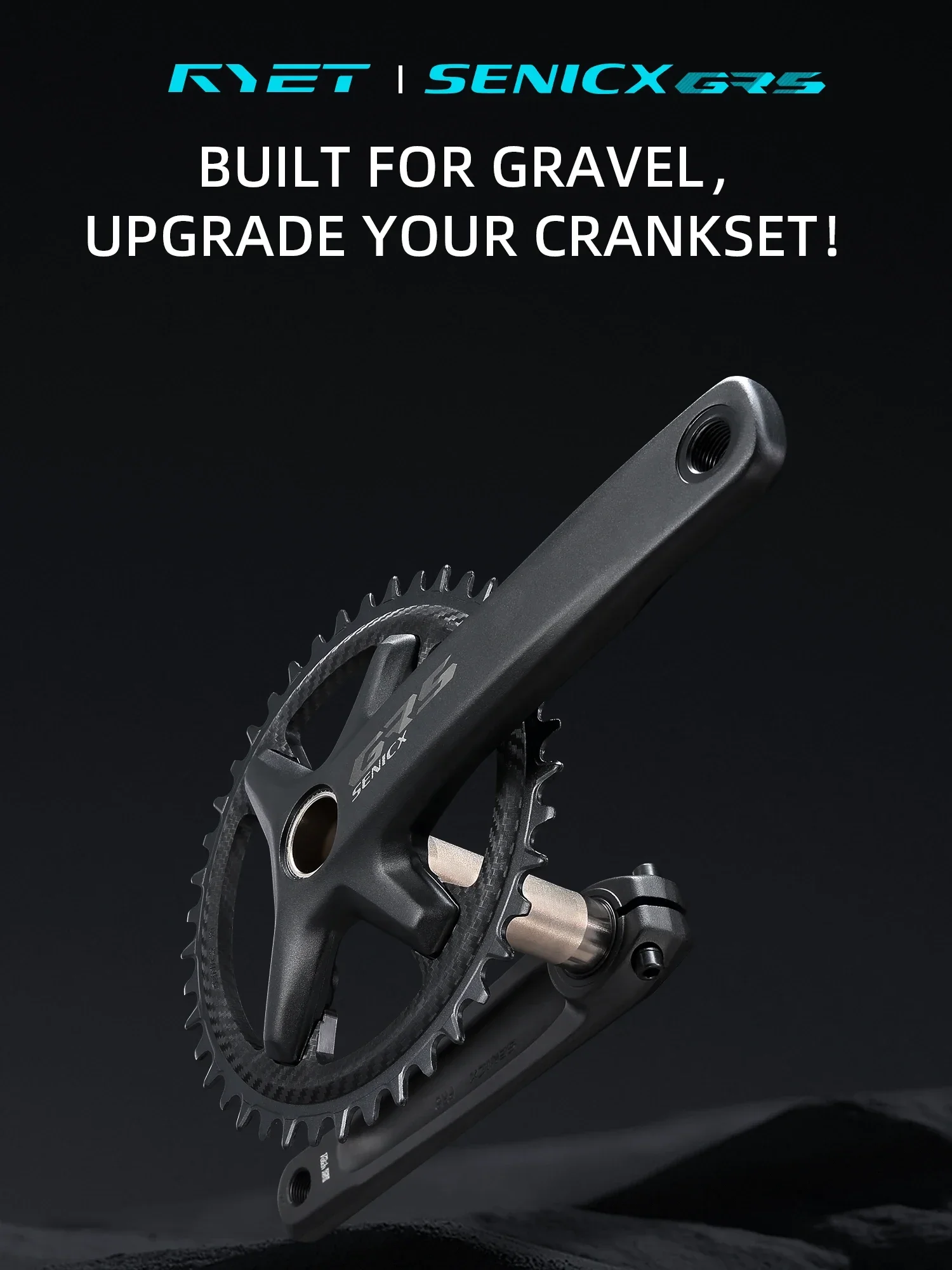 Pédalier de vélo de gravier RYET Senicx, axe de 24 mm, 165/170/172,5/175 mm, pédalier de vélo 42T 110BCD, 4 boulons, plateau de chaîne, pièces de vélo