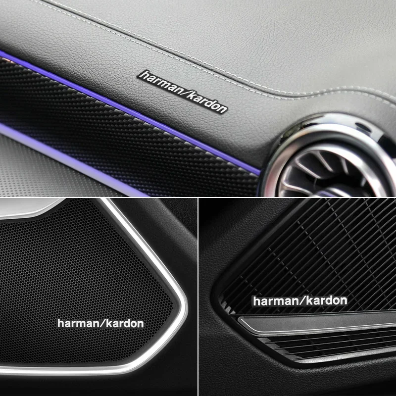 4/10Pcs Harman/kardon Car Audio Aluminum Sticker For X5 E70 F15 E53 G05 X6 E71 F16 G06 X3 E83 F25 G01 X4 G02 F26 F01 F02 G11