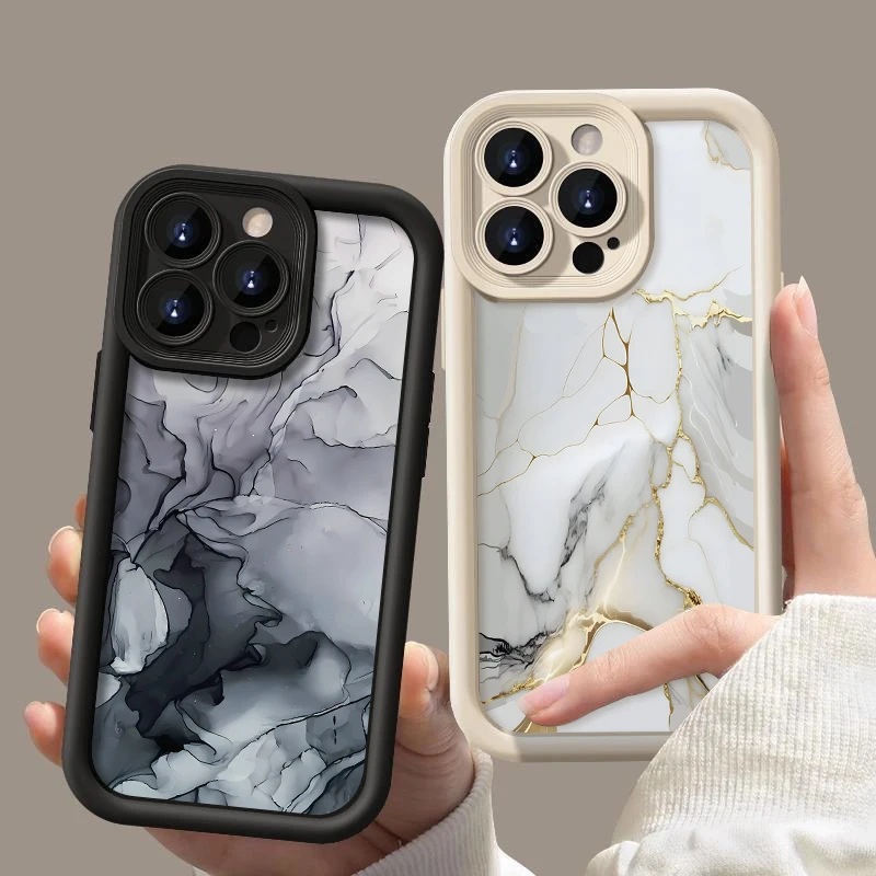 Colorful Marble Case For iPhone 15 14 Pro Max 13 12 Pro 11 15 Plus X XS XR 7 8 Candy Coloor Silicone Soft TPU Phone Cover Fundas