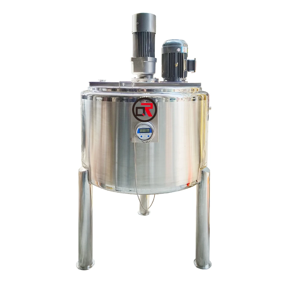 Chemical Heated Jacket Agitator Mixing Tank Electric Stainless Steel 100L 200L 300L Cooling and Heating Jacket Avaible 2-8mm