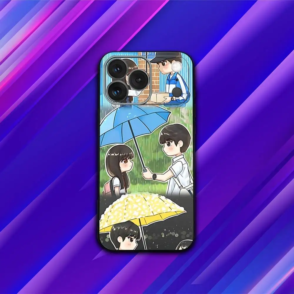 حافظة هاتف L-Lovely TV R-Runner لهاتف iPhone 17,16,15,14,13,12,11,Pro,Max,Plus,X,XS,SE4,E,Mini,Soft Black Case