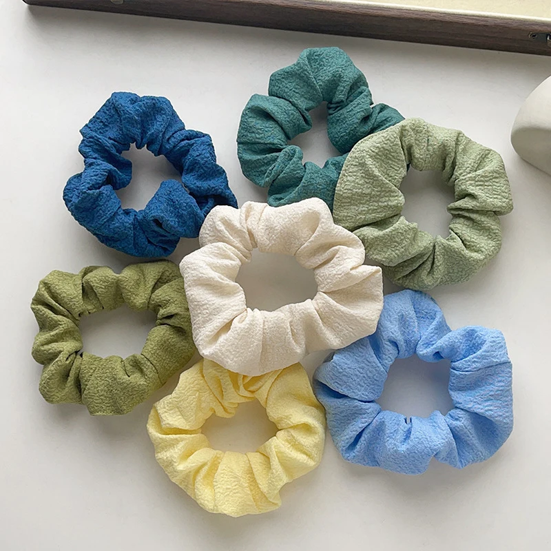 Candy Color Hair Scrunchies for Women Girls Cute Elastic Hair Ties Bands Headband Rubber Bands Hair Accessories