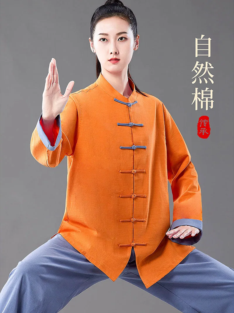 

Women's Unisex Tai Chi Suit New Arrival 2026 Spring/Summer Premium Linen Blend Neo-Chinese Style Martial Arts Training & Baduanj