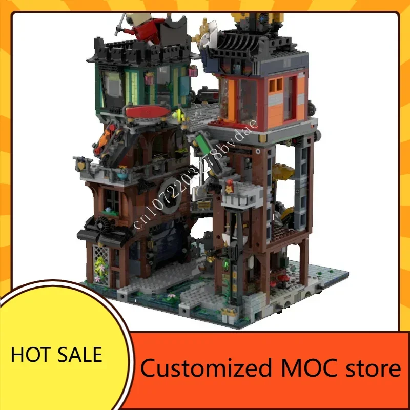 3014PCS (Re) Lavoro (ed) negozio MOC StreetView CityArchitecture Vacanza creativa DIYA Assemblaggio Giocattolo di compleanno Regalo di Natale per i bambini