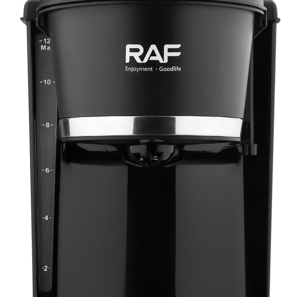 RAF Wholesale 1.8L Electric Black Anti-drip Coffee Makers High Quality Easy on/off Switch Removable Filter Home Use