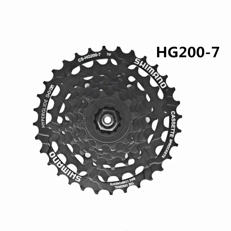 Shimano CS-HG200-7/CS-HG41-7 Mountain Bike 7 Speed 12-32T Freewheel Cassette Sprocket Bicycle Parts