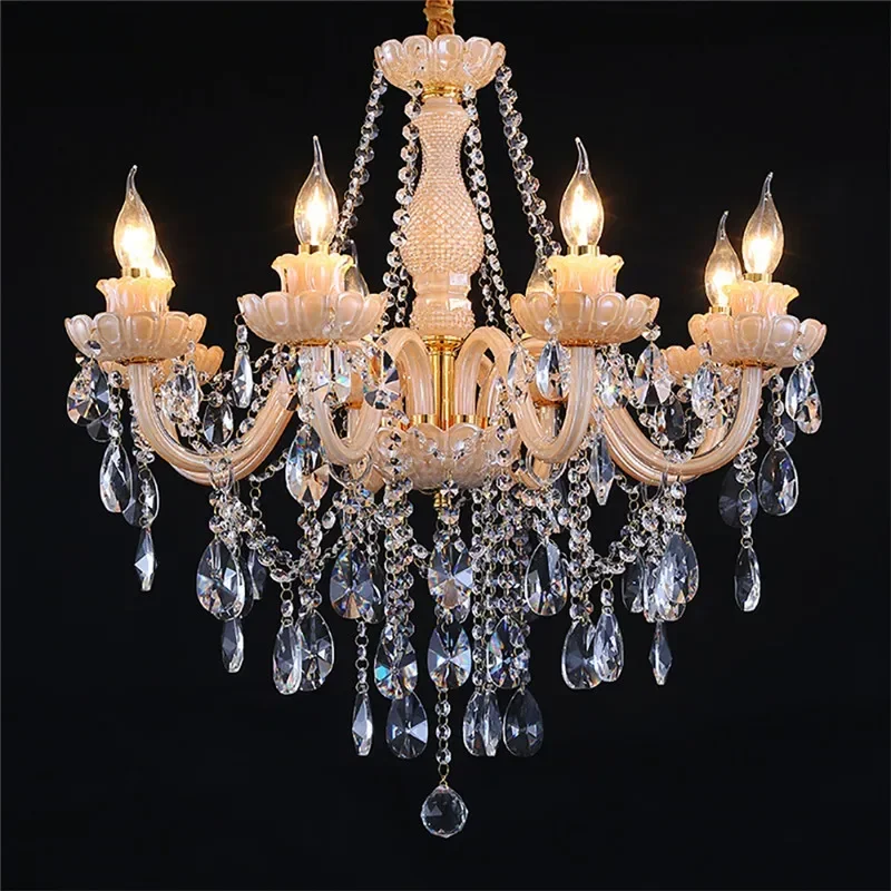 

DORIAN European Crystal Candle Pendent Lamp Luxury Living Room Restaurant Bedroom Villa Clothing Store Beauty salon Chandelier