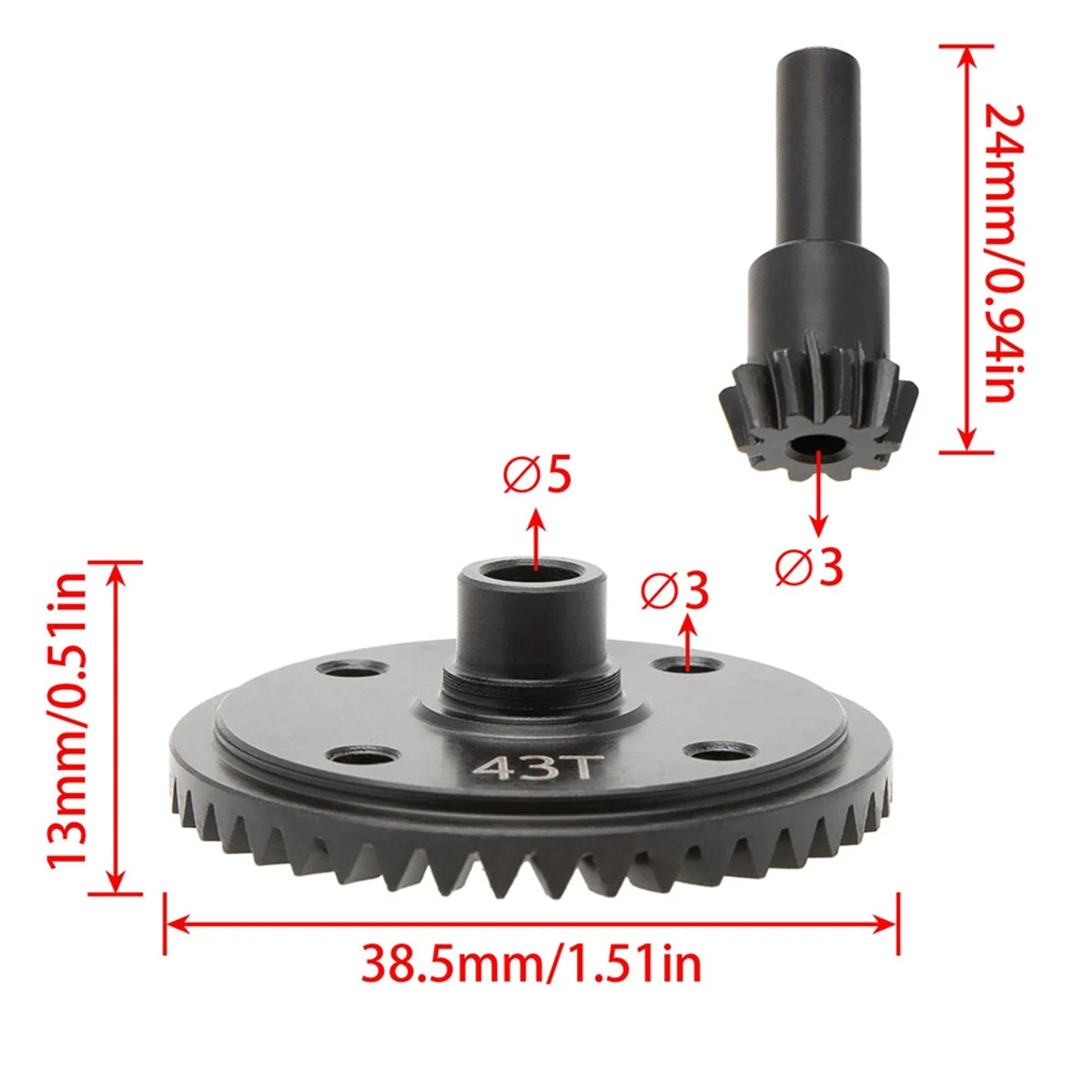 Voor Arrma 1/8 Kraton 6s 1/7 Fireteam Wave Box Twill Gear 10-43T RC Crawler Auto vrachtwagen Upgrade Onderdelen