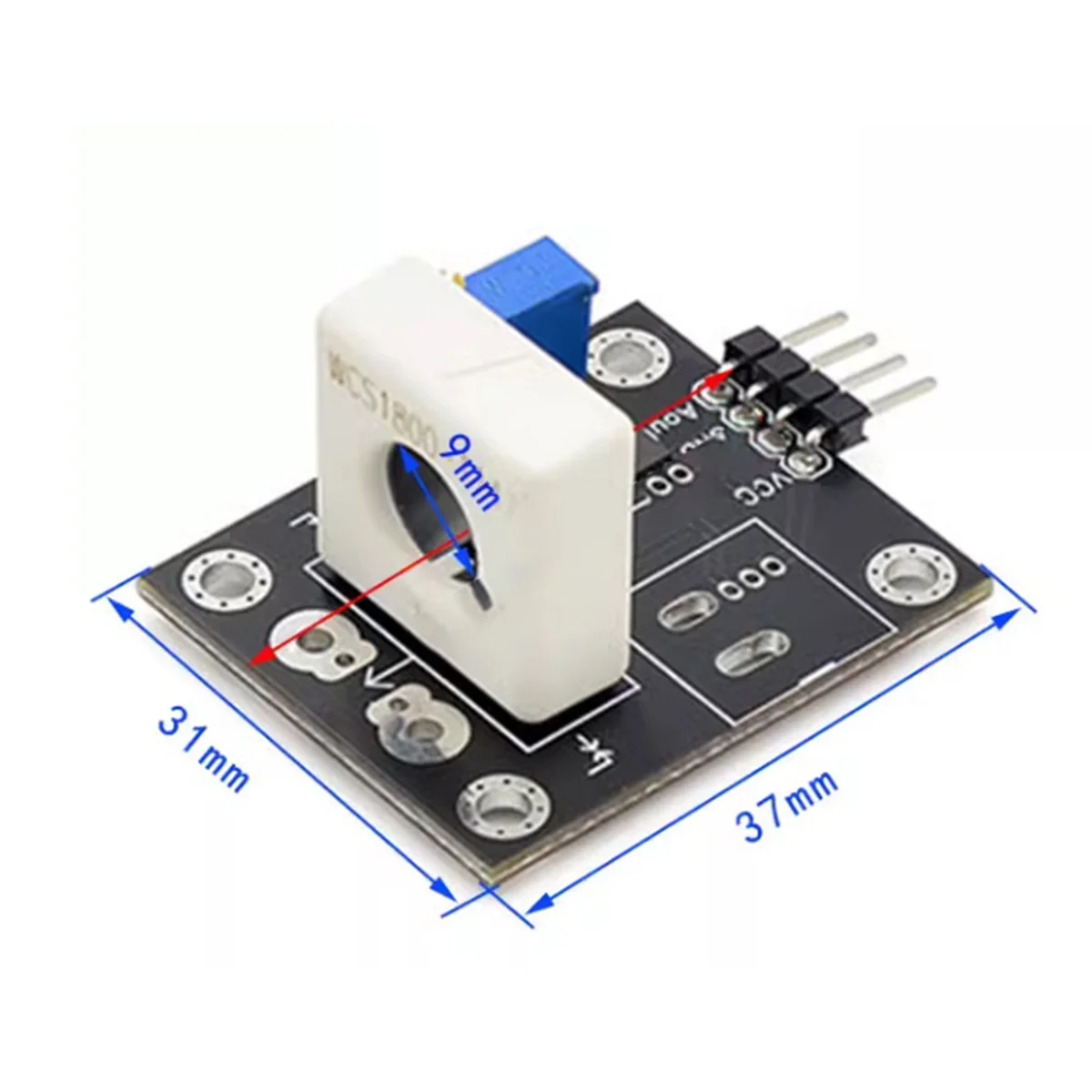 

T35C WCS1800 3-5V Hall Current Sensor Adjustable DC100A 70A 35A Short over-Current Detector Protection Module