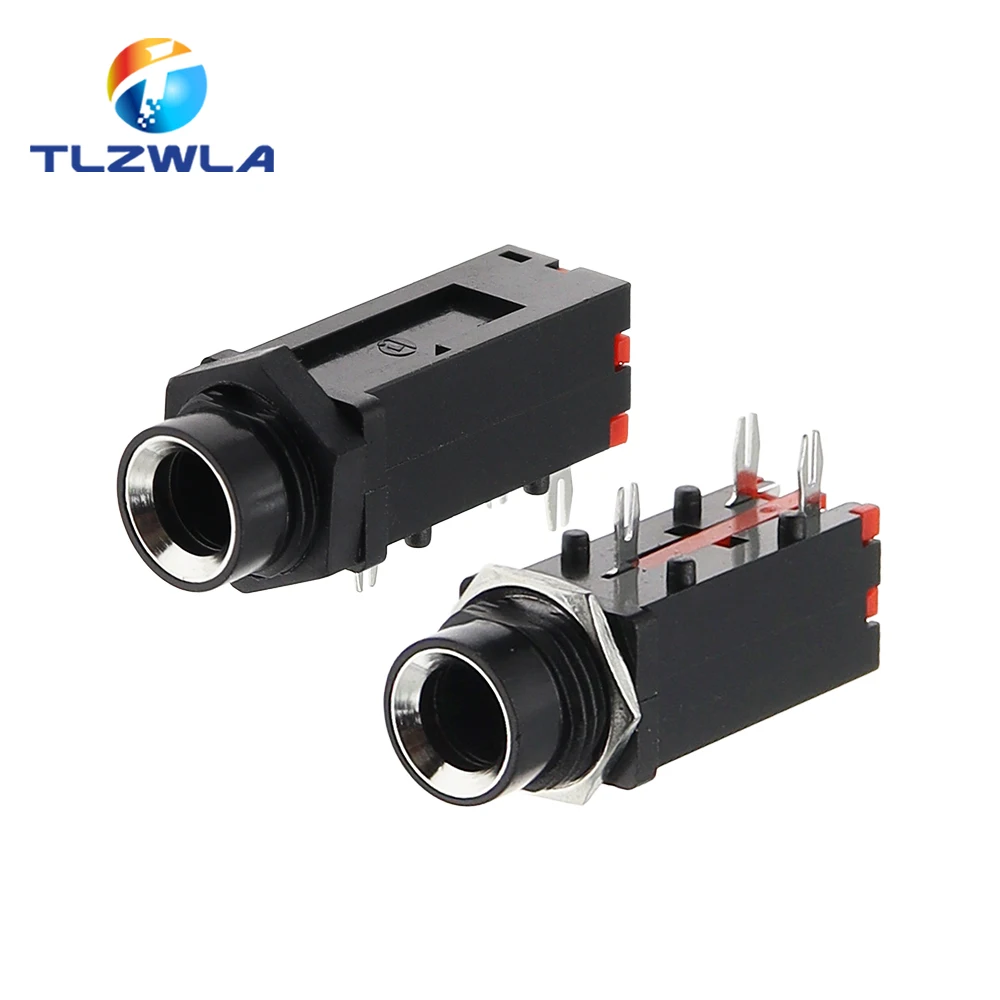 5 sztuk PJ-309 6.35mm gniazdo audio 3Pin Stereo gniazdo audio mikrofon linia spawalnicza do gniazda mikrofonu PJ309