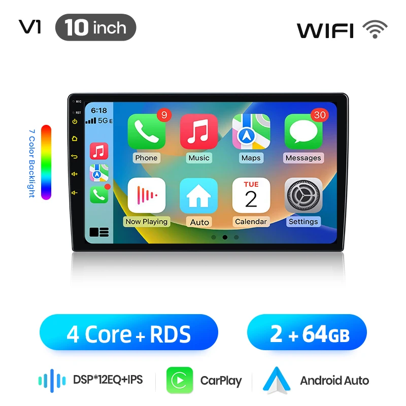Junsun Android 15 autoradio voor Peugeot 108 2014-2021, Citroen C1 2020, Toyota Aygo 2015, draadloos Apple CarPlay, autoscherm, stereo, multimediaspeler, video, automotive smart intelligent systemen,