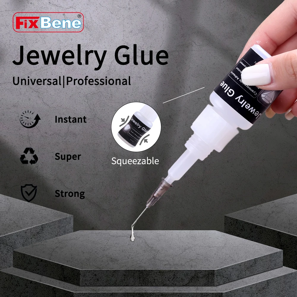 

Seconds Super Glue For Jewelry Diamond Jade Ring Rhinestone Cyanoacrylate Strong Powerful Adhesive Glass Plastic Metal Leather