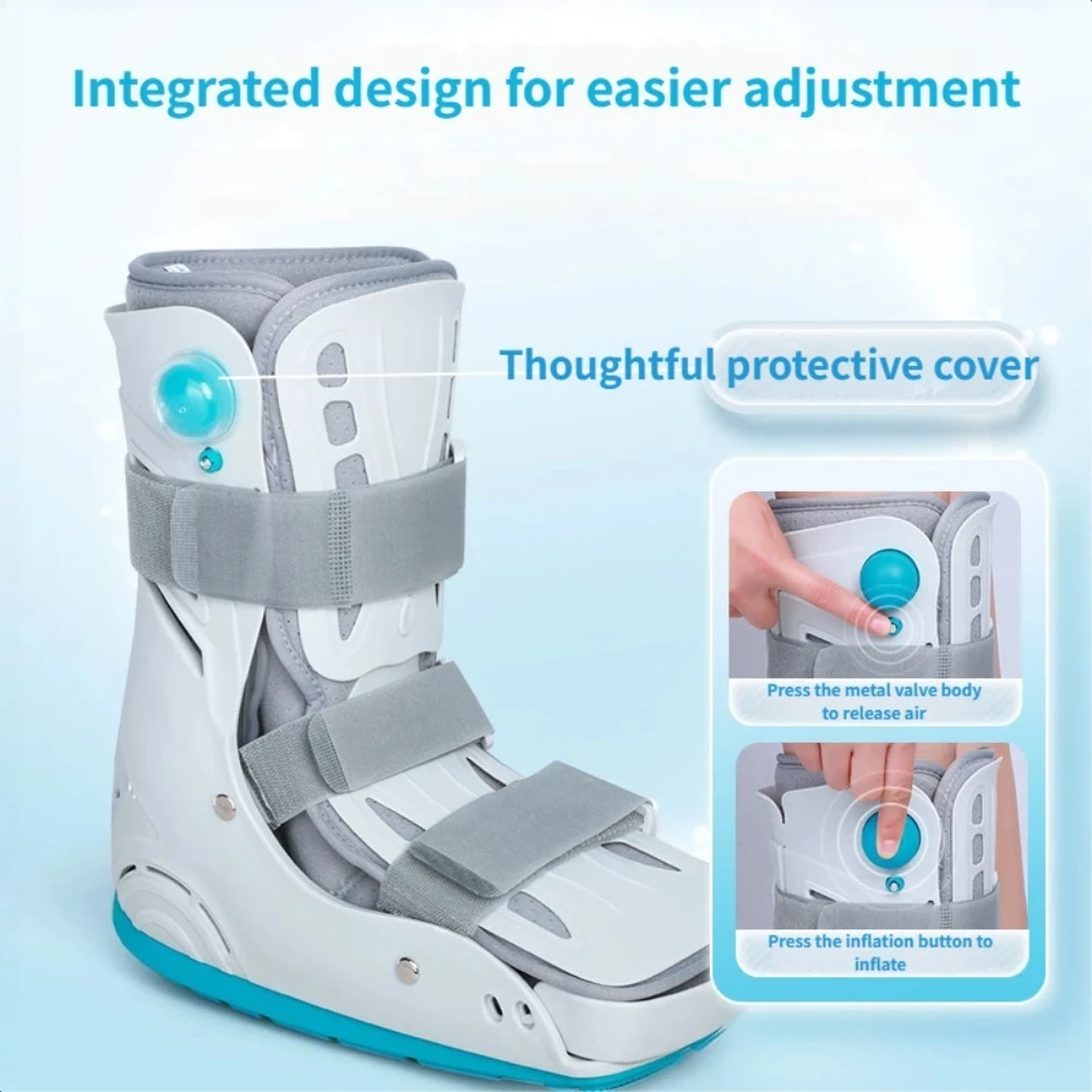 

‌Inflatable Walking Boot for Ankle Fractures - Post-Op Recovery Brace with Air Cushion & Fastening for Easy Walking‌