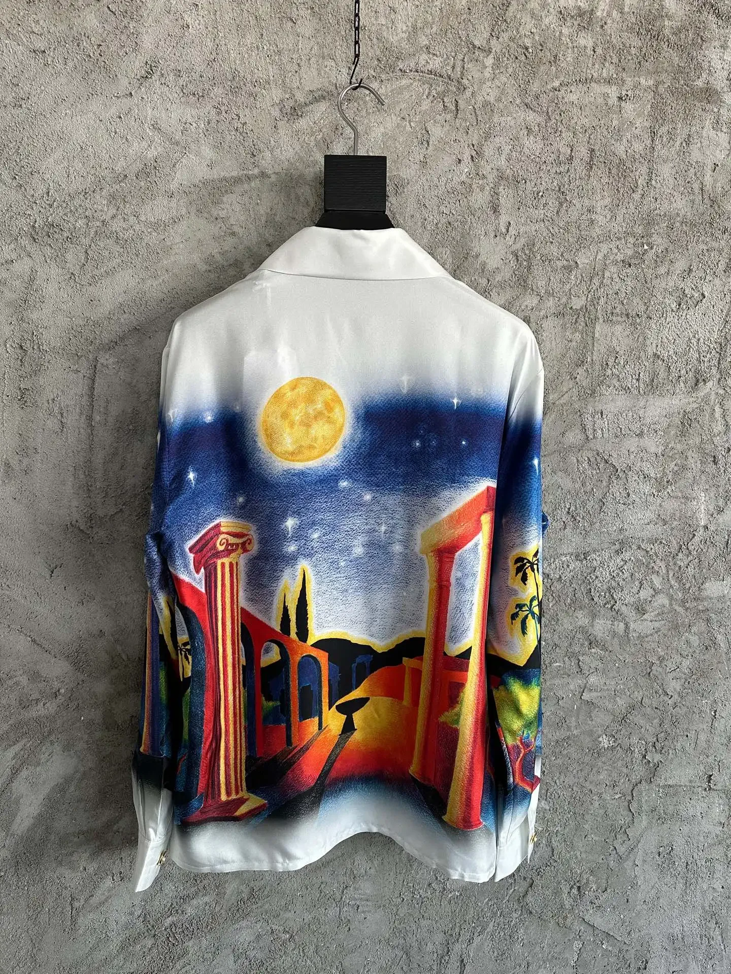 Version  Printed Women Men Long Sleeve Shirts Loose Fit Oversized Men Casual Shirts Cotton&Silkt shirtsshirtsa shirtmen shirt
