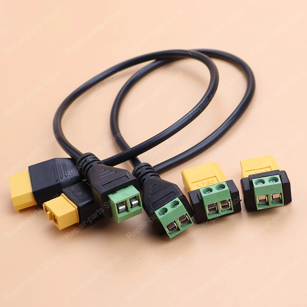 XT60 Connectors Terminal Adapter,XT60 to 2Pin Solderless Terminal Adapter For Solar Panels,Drone, Model Aircraft,Balance Charger