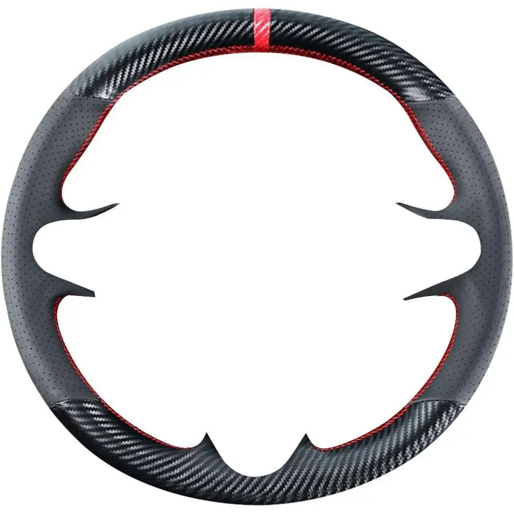 

Накладка на руль из карбона для самостоятельной установки для Honda Civic 8-го поколения 2006-2011, 3 спицы, кожаные аксессуары для интерьера