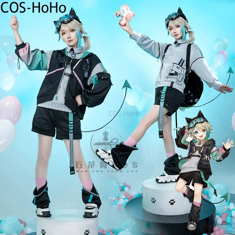 COS-HoHo Vtuber VirtuaReal Aza Game Suit Youthful Handsome Fashion Leisure Uniform Cosplay Costume Halloween Party Outfit