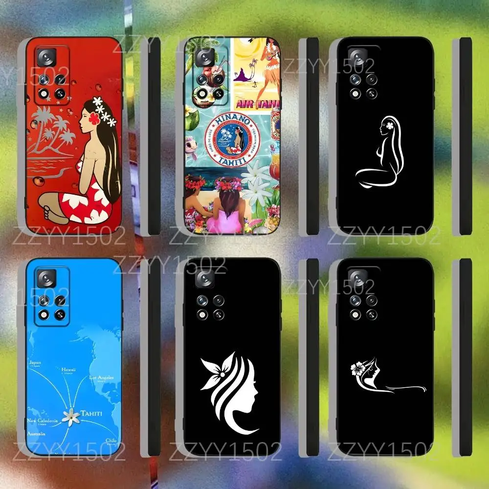 Чехол для телефона Hinano Tahiti Beach Sea Island для Samsung S25, S24, Ultra, S20, S30, Plus, S22, S23, Ultra, Plus, 5G, черный силиконовый мягкий