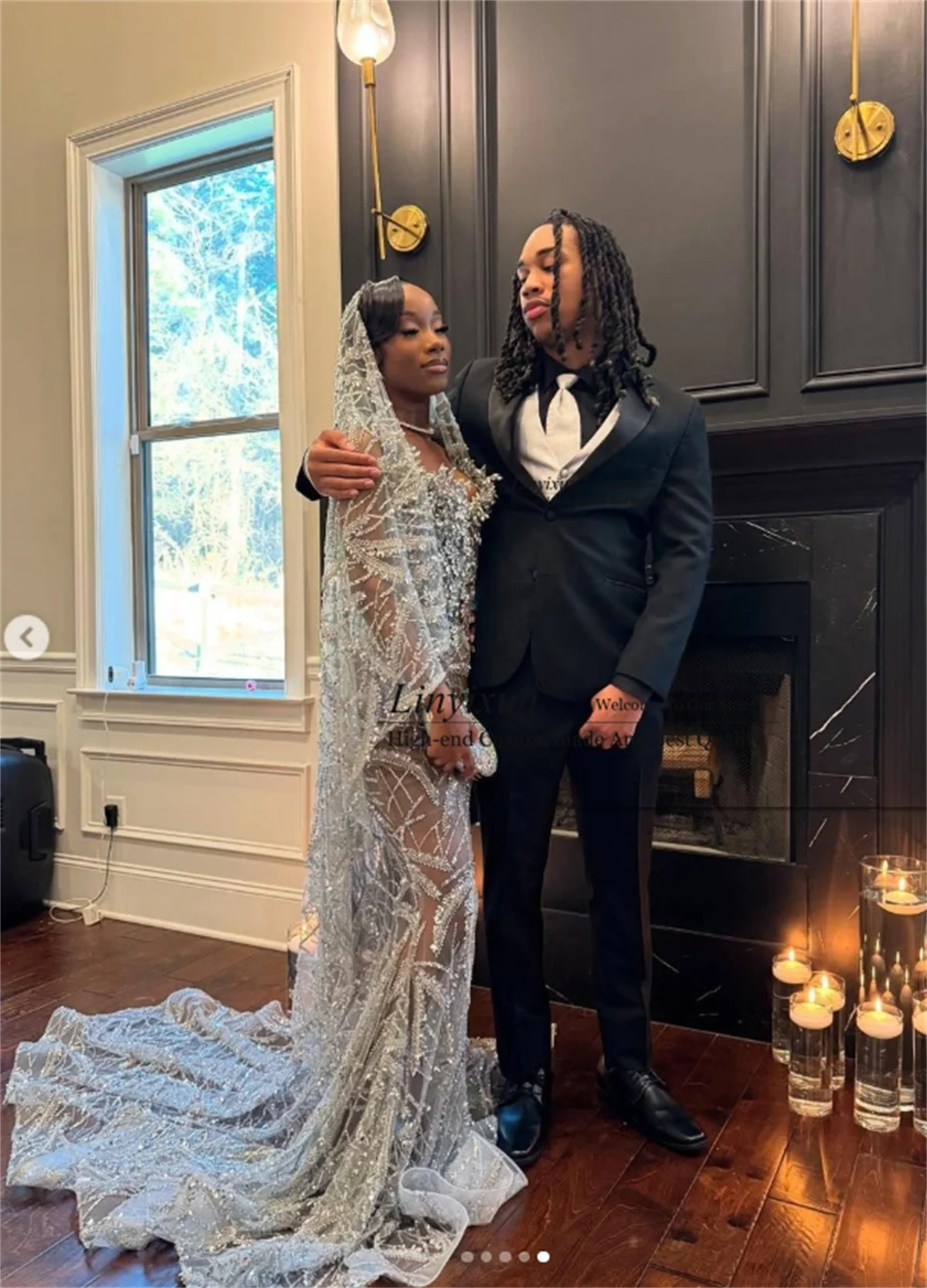 Luxury Rhinestone Crystal Prom Dress 3D Floars Appliques Evening Party Gown For Black Girl Customized Long robes de soirée image 4