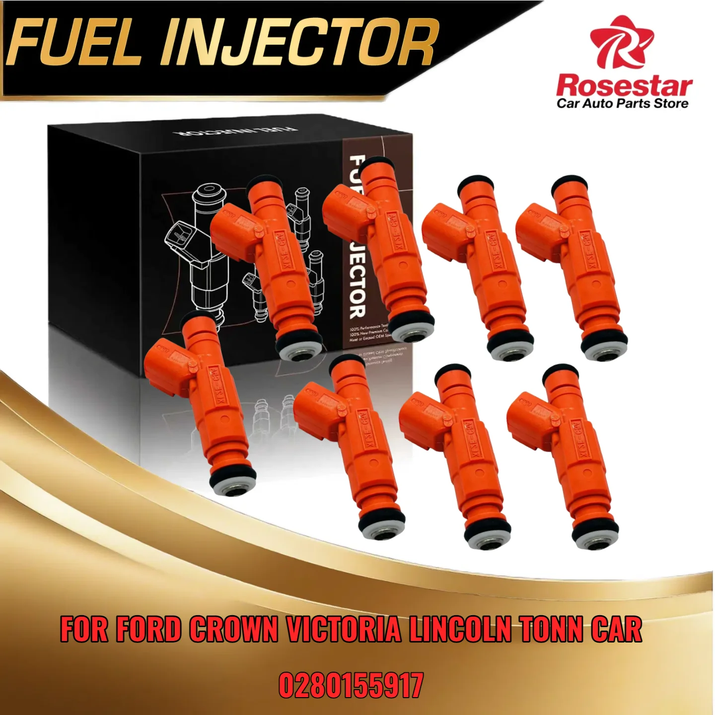 

Fuel Injector For Ford Crown Victoria For Lincoln Town Car 03 04 V8 46L Engine 8PCS 0280155917