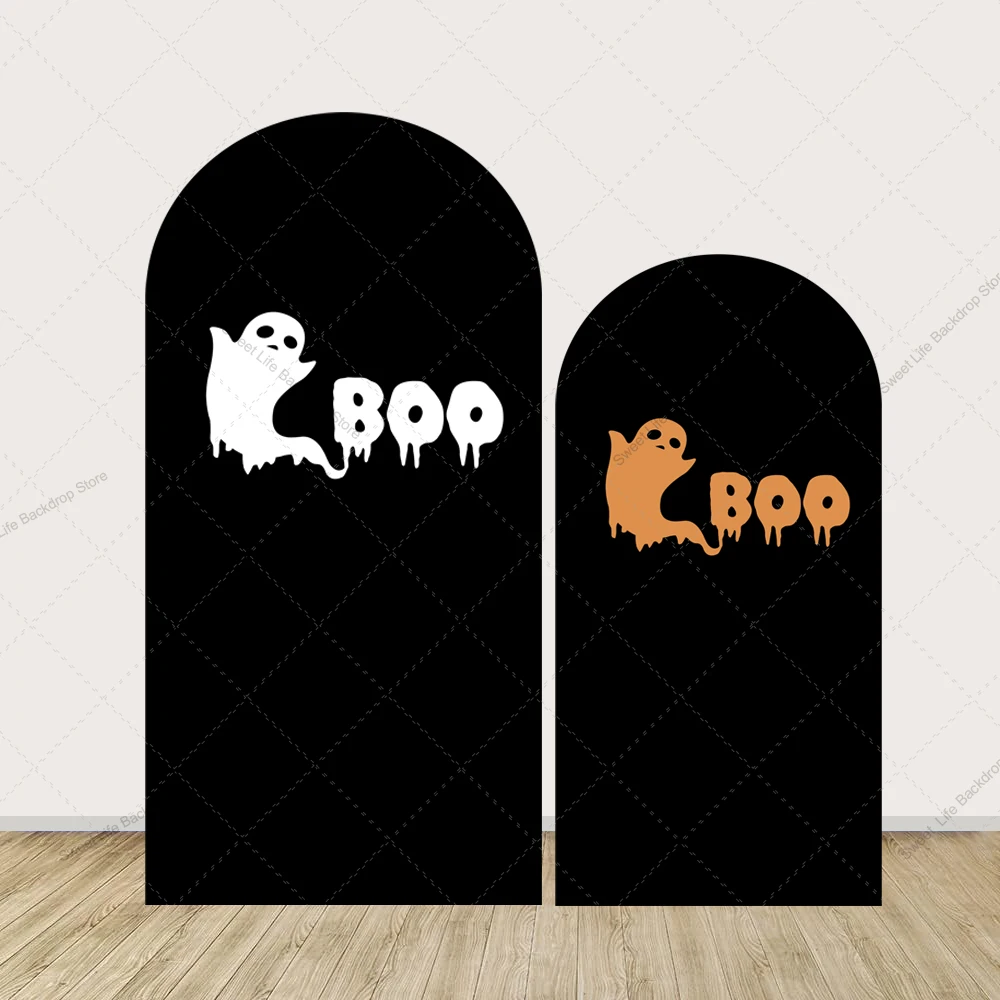 Halloween Cute Ghost Arch Backdrop Cover Aldult Kid Family Party Festival Party Decoration  Photo Studio Arch Background