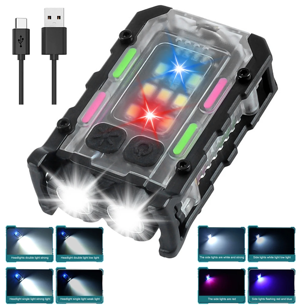 

LED Mini Keychain Flashlight USB Charging High Bright Flashlight Power Display Super Bright Torch for Camping Fishing Walking