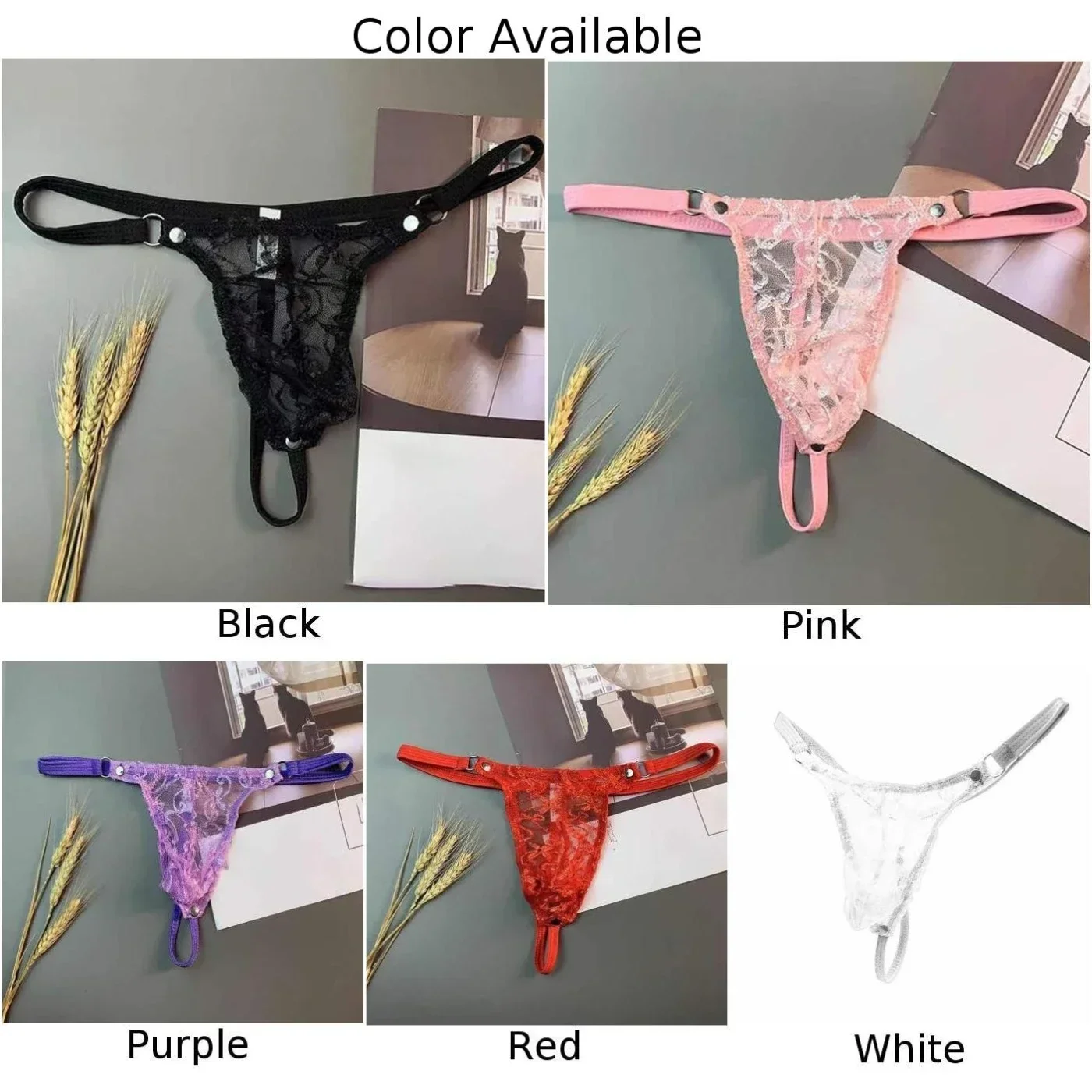 2023 Sexy Men Lace Thong Transparent Breathable Panties Men See Through Pouch G-Strings Male Underpants Jockstrap Gay Underwear