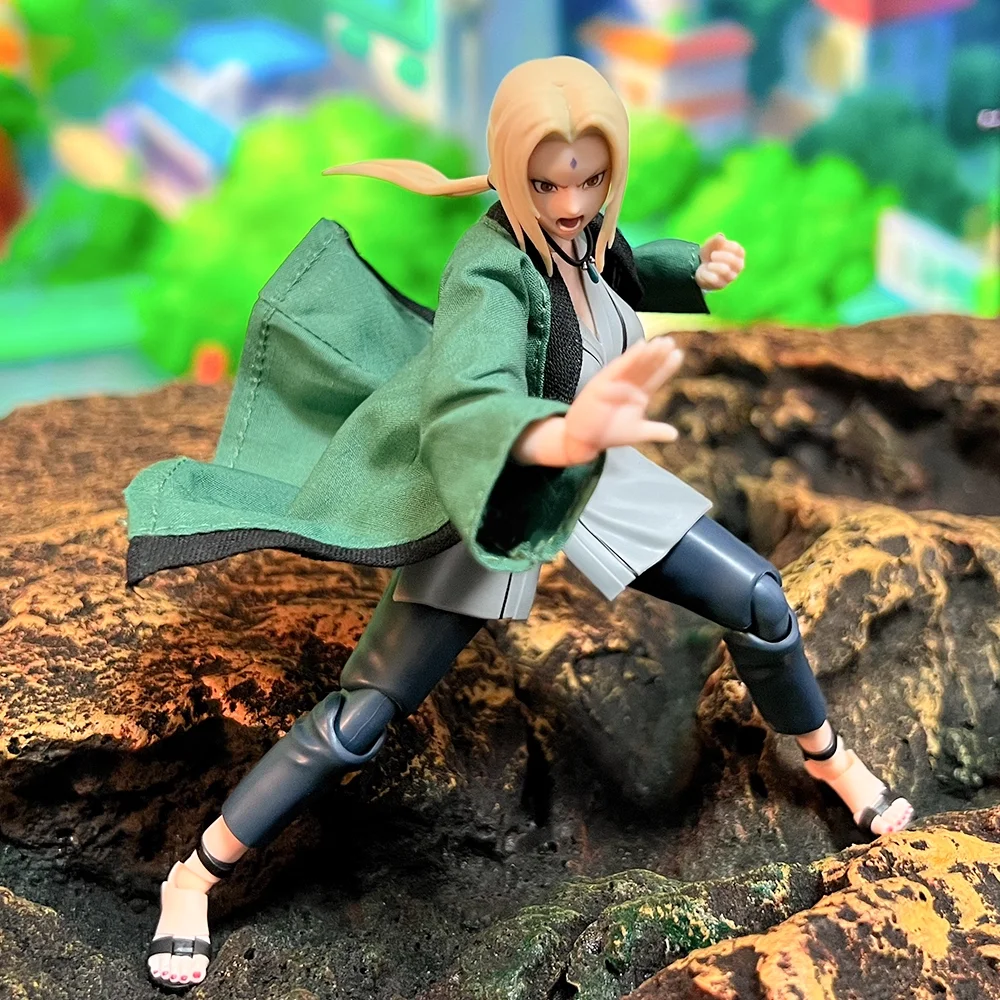 

1/12 Hand Crafted Custom Wired Green Cape Cloak Coat Robe Hat For 6" SHF Ninja Tsunade Female Body (No Figure)