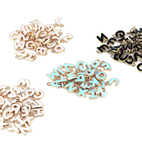 26pcs A-Z Letter Alloy Pendant Color Alphabet Enamel Dripping Oil Charms Bead for DIY Neckalce Bracelet Jewelry Making Accessory