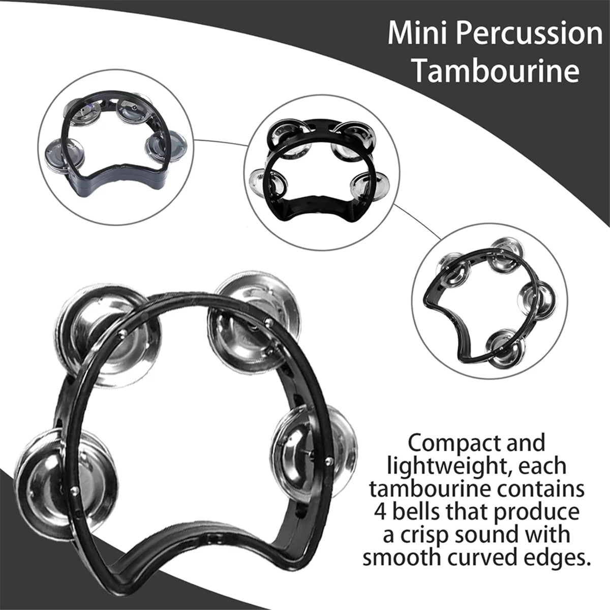 Musical Percussion Instrument Set,Hand Held Percussion,Tambourine and Egg Shakers, Sand Hammer for Party, KTV