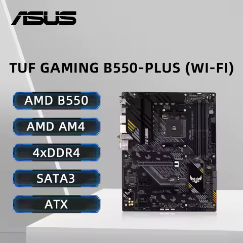 ASUS TUF GAMING B550-PLUS WIFI II Motherboard AMD AM4 Support Ryzen 5 5600 R7 5700X3D CPU Dual M.2 WIFI 5 HDMI PCIe 4.0 ARGB ATX