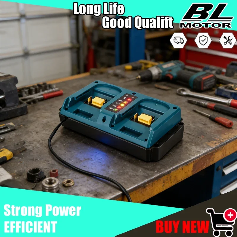 

Двойное зарядное устройство для Makita 18V, замена штатного зарядного устройства с вилкой EU/US, для литий-ионных аккумуляторов Makita 18V, для BL1815, BL1820, BL1830, быстрое зарядное устройство.