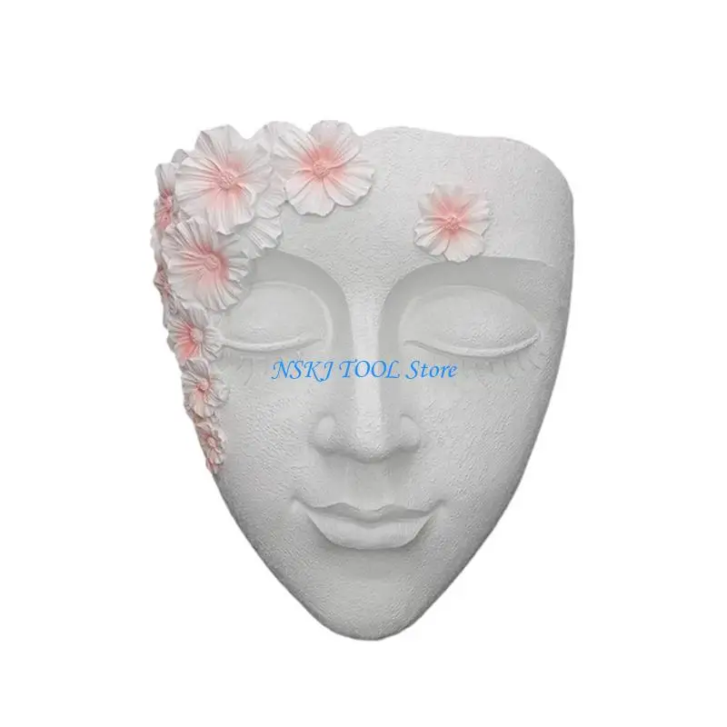 L8RC Creative Artistic Face Wall Mounted Flower Pot Wall Home Decoration