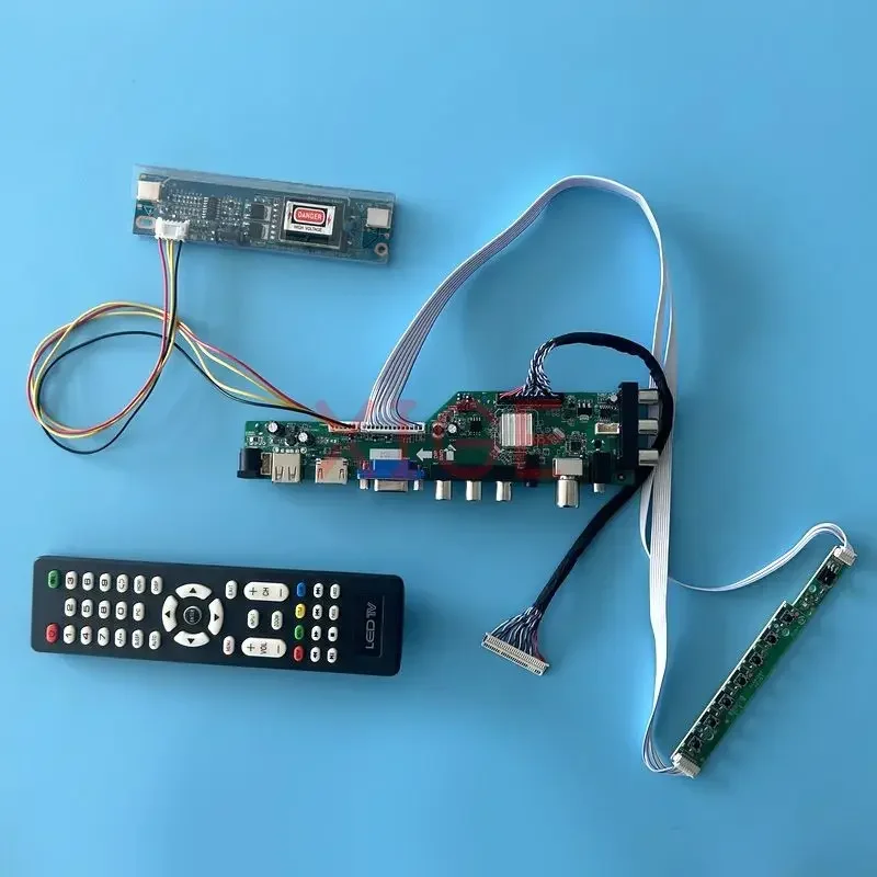 

Driver Board Fit LTM190BT03 M190A1 MT190AW02 M190PW01 1440*900 2CCFL IR+AV+USB+HDMI+VGA 30Pin LVDS DVB Digital Signal Matrix Kit