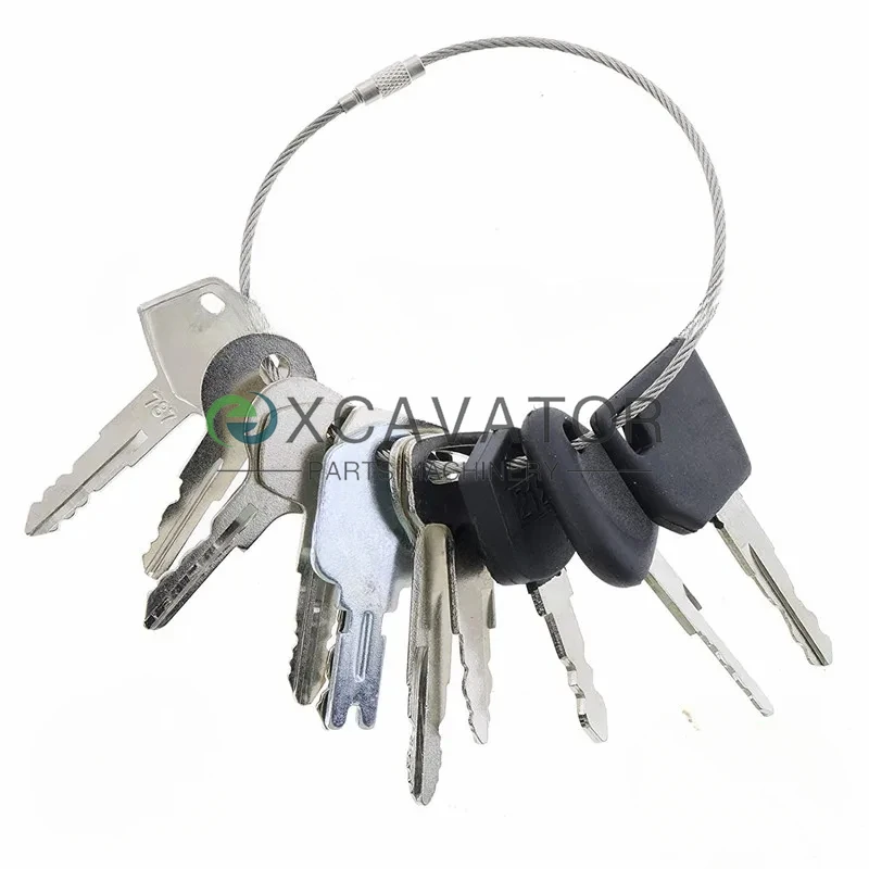 11 Keys Forklift Key Set for Yale For Cat Clark For Komatsu For Toyota For Doosan Nissan Hyster For JCB 12343 1A X7 787 p0p