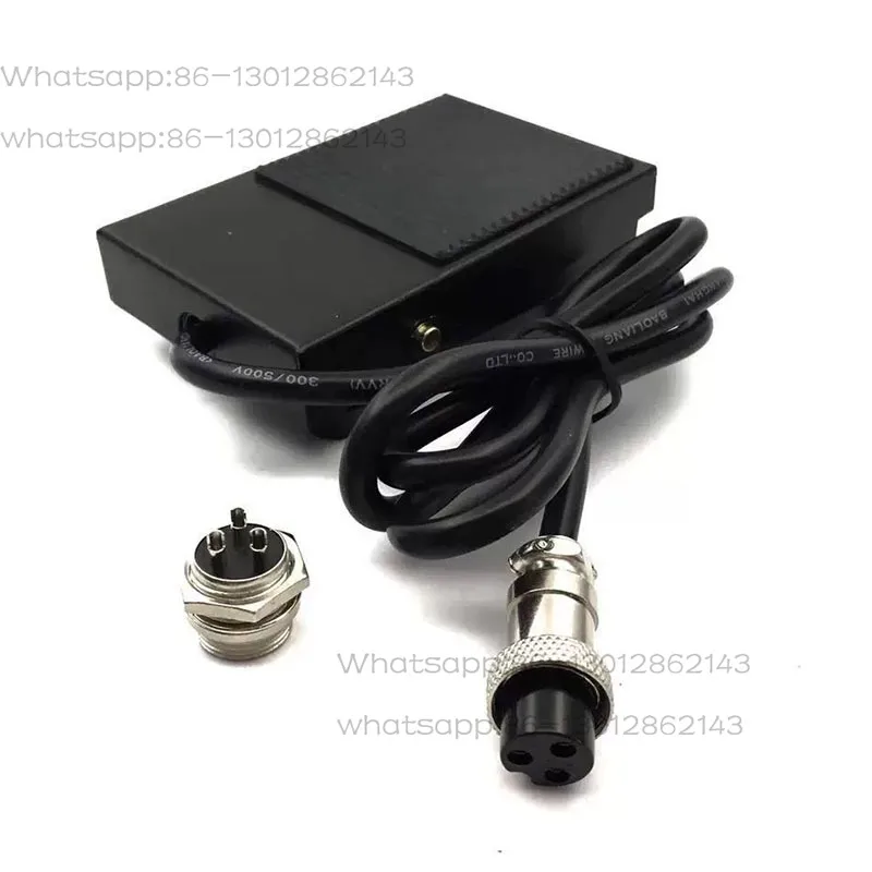 2 Meters 2 Core 3 Core Plug Machine Tool Controller Foot Pedal Switch 220V Iron Shell Foot Switch TFS-1 With Cable
