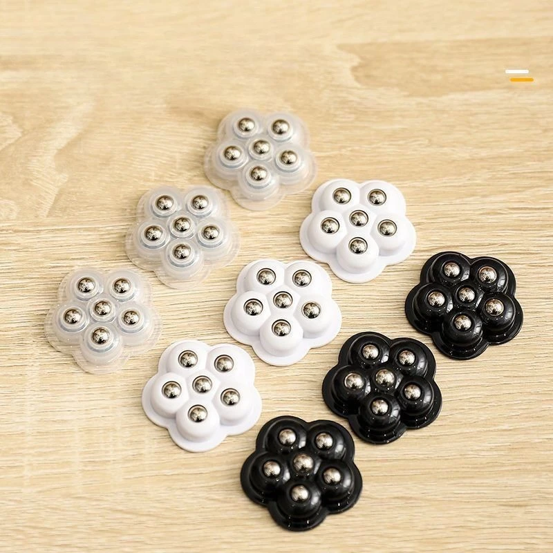 Self Adhesive Roller Wheels Furniture Moving Casters with Universal Ball Transfer Bearings for Quiet Smooth Gliding on Bedroom