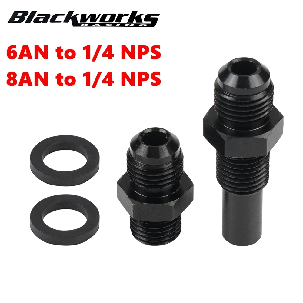 Car Modification 6AN x 1/4NPS Transmission Cooler Adapter Fittings Front and Rear Port Oil Cooling For GM 1997-2007 4L80E