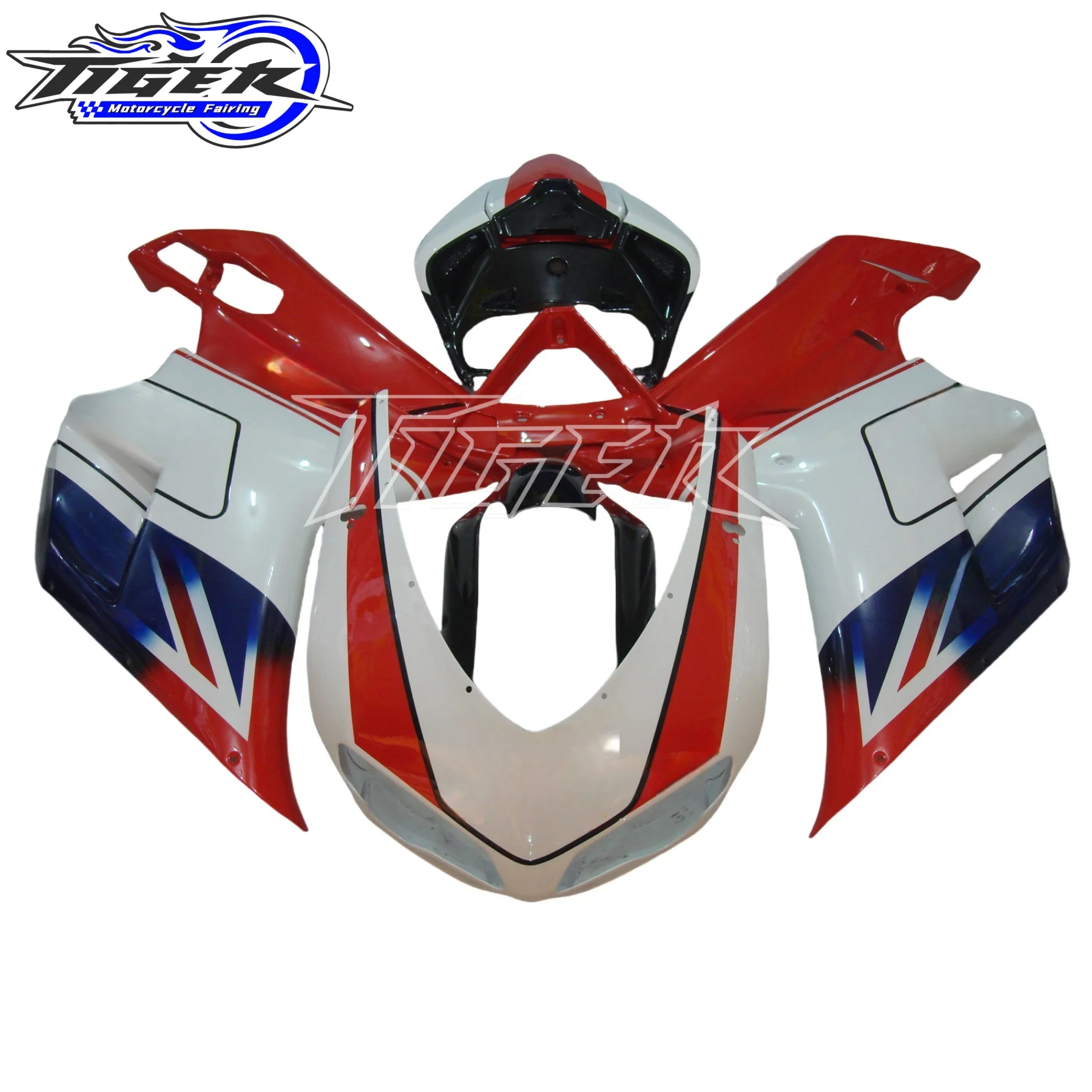 

Injection Mold New ABS Fairings Kit Fit For DUCATI 848 1098 1198 2007 2008 2009 2010 2011 2012 Bodywork Set Red Black