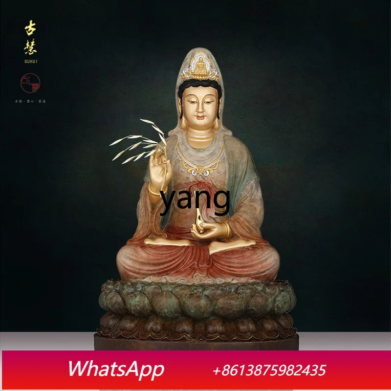 CX Color Copper Guanyin Bodhisattva Kizang King Bodhisattva Buddha Statue Ornament