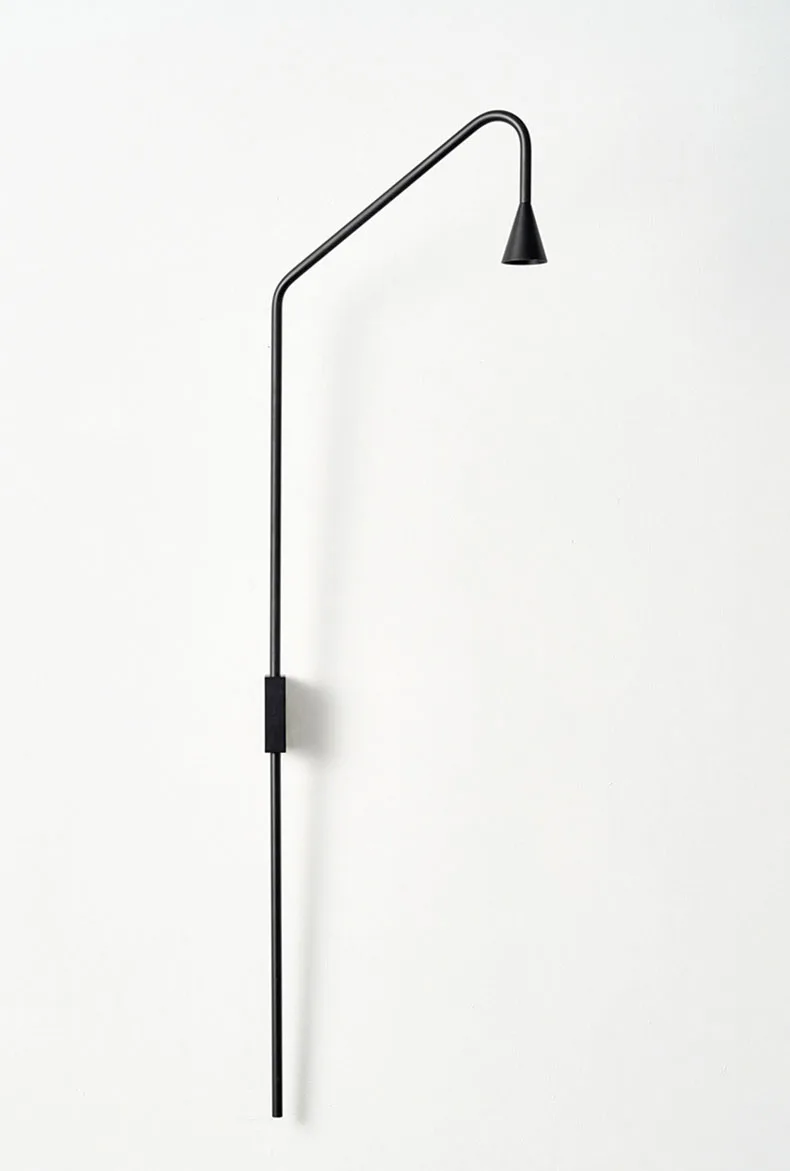 Minimalist Aluminium Wall Light Rotatable Matte Gold Black