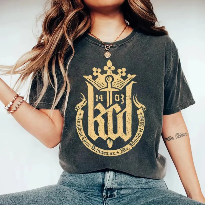 Kingdom Come Deliverance 2 Shirt KCD2 Merch Vintage Medieval Gothic Tee Hans Capon Gamer Gift Clothing Men Women All-Season